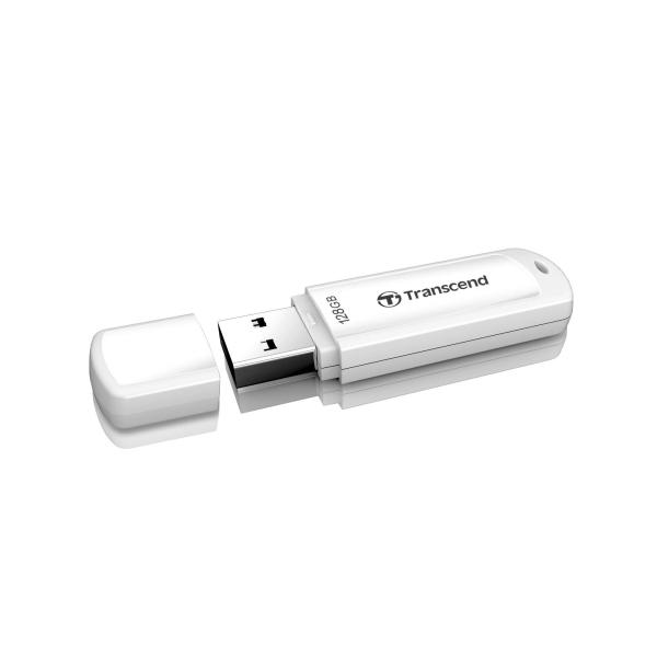 TRANSCEND Flash disk 128GB JetFlash®730,  USB 3.1 (R:80/ W:25 MB/ s) biela2