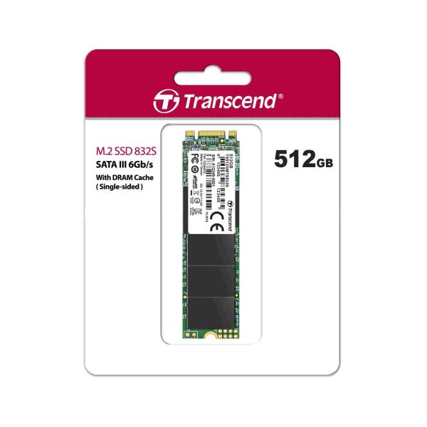 TRANSCEND SSD MTS832S,  jednostranný,  512 GB,  M.2 2280,  SATA B+M Key,  TLC0