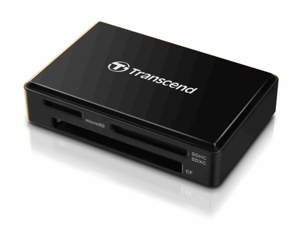 Čítačka kariet TRANSCEND F8 + kábel USB,  USB 3.0,  čierna