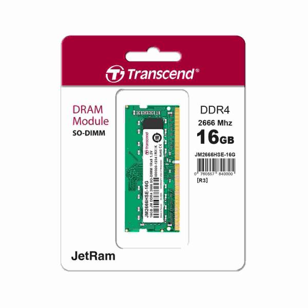 SODIMM DDR4 16GB 2666MHz TRANSCEND 1Rx8 2Gx8 CL19 1.2V1