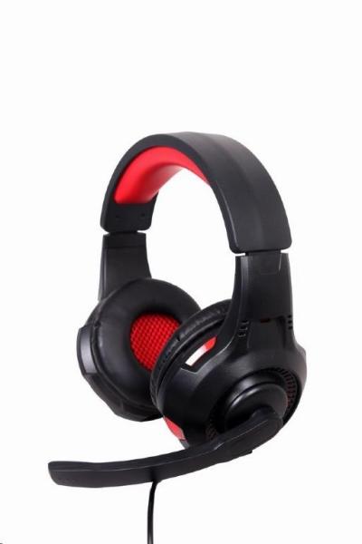 GEMBIRD sluchátka s mikrofonem GHS-U-5.1-01,  gaming,  5.1 surround,  černo-červená,  USB1