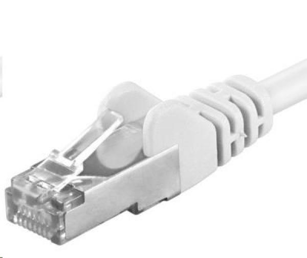 PREMIUMCORD Patch kábel CAT6a S-FTP,  RJ45-RJ45,  AWG 26/ 7 0, 5m biely
