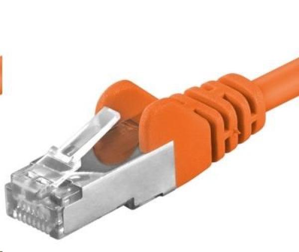 PREMIUMCORD Patch kábel CAT6a S-FTP,  RJ45-RJ45,  AWG 26/ 7 7m oranžový