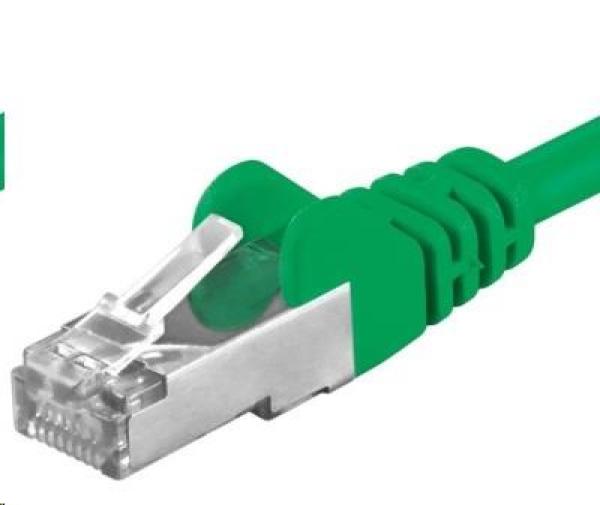 PREMIUMCORD Patch kábel CAT6a S-FTP, RJ45-RJ45, AWG 26/7 10m zelený