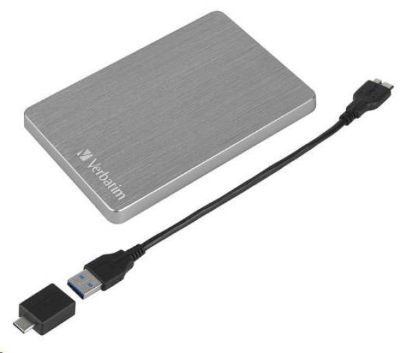 VERBATIM HDD 2.5" 2TB prenosný pevný disk Store &quot;n&quot; Go ALU Slim USB 3.2,  vesmírne šedá1