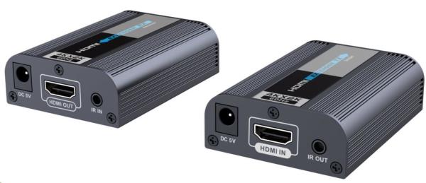 PremiumCord HDMI 2.0 extender 4Kx2K@60Hz na 60 m cez jeden kábel Cat6/6a/7