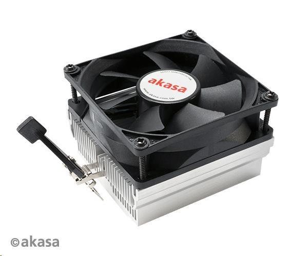 AKASA CPU chladič AK-CC1107EP01 pre AMD socket 754, 939, 940,  AM2,  nízka hlučnosť,  80mm PWM ventilátor