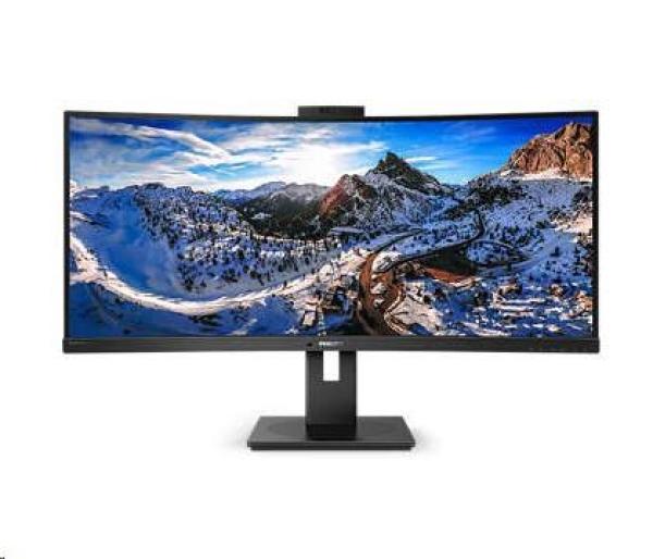 Philips MT VA LED 34" 346P1CRH/ 00 - VA panel,  3440x1440,  HDMI,  DP,  USB-C,  RJ45,  reproduktory,  zakrivený,  webová kamera, 1