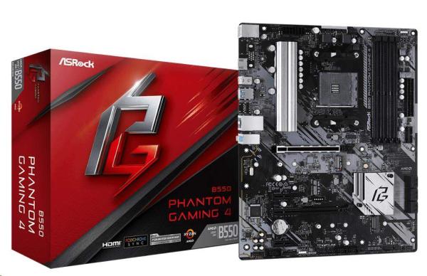 ASRock MB Sc AM4 B550 Phantom Gaming 4,  AMD B550,  4xDDR4,  HDMI3