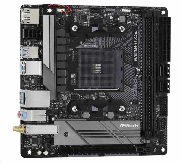 ASRock MB Sc AM4 B550M-ITX/ AC,  AMD B550M,  2xDDR4,  HDMI,  DP2