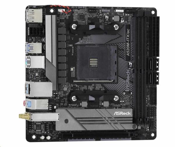 ASRock MB Sc AM4 A520M-ITX/ AC,  AMD A520,  2xDDR4,  HDMI,  DP3