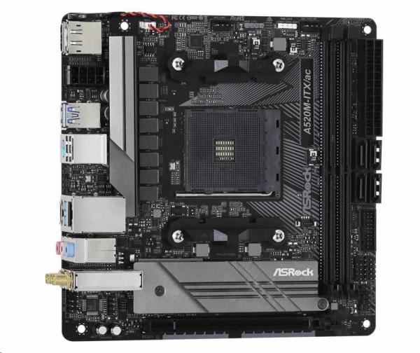 ASRock MB Sc AM4 A520M-ITX/ AC,  AMD A520,  2xDDR4,  HDMI,  DP4