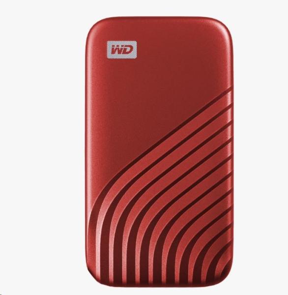 SanDisk WD My Passport SSD externý 500 GB ,  USB-C 3.2 ,  1050/ 1000MB/ s R/ W PC a Mac ,  červená