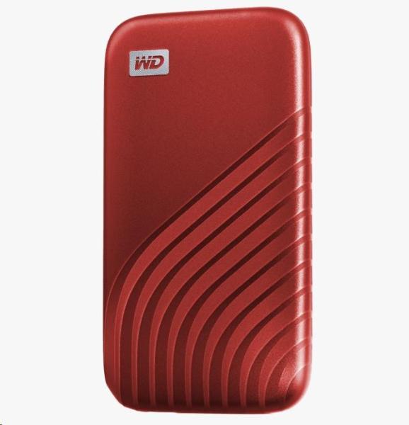 SanDisk WD My Passport SSD externý 2 TB , USB-C 3.2 , 1050/1000MB/s R/W PC a Mac , červená2