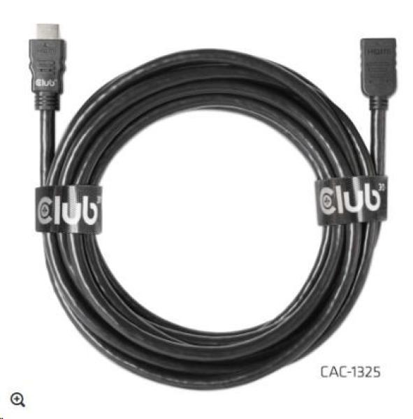 Club3D Kabel prodlužovací Rychlý HDMI 4K60HZ (M/ F),  5m,  černá,  26 AWG5