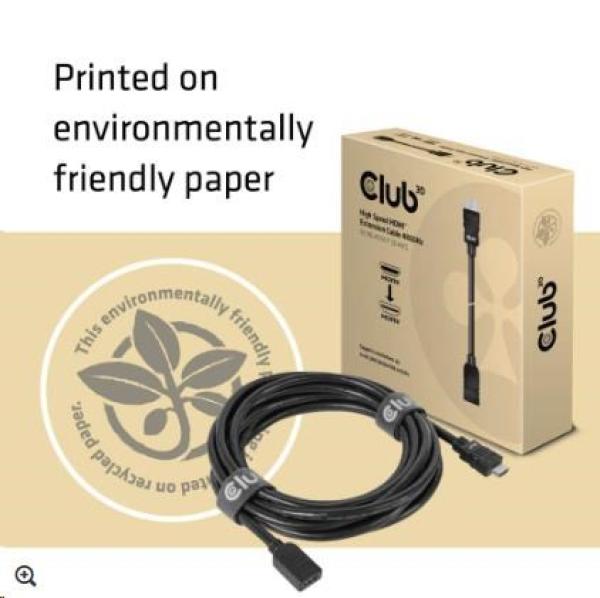 Club3D Kabel prodlužovací Rychlý HDMI 4K60HZ (M/ F),  5m,  černá,  26 AWG2
