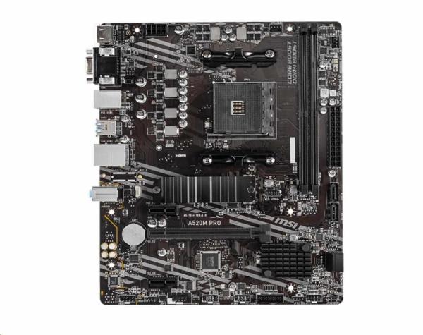 MSI MB Sc AM4 A520M PRO,  AMD A520,  VGA,  2xDDR4,  mATX1