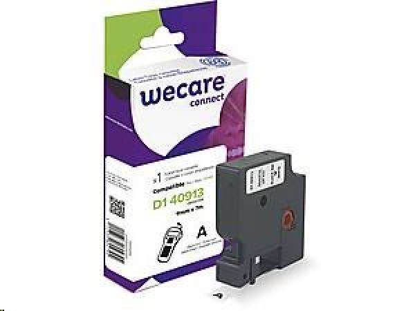 Páska WECARE ARMOR pre DYMO S0720680,  čierna/ biela,  9 mm x 7 m