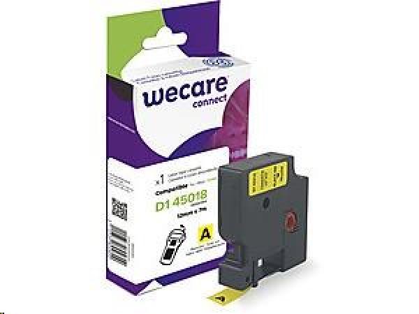 WECARE ARMOR páska kompatibilná s DYMO S0720580, Black/ Yellow, 12mm*7m