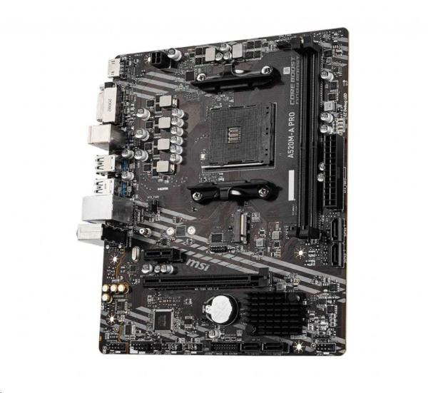 MSI MB Sc AM4 A520M-A PRO,  AMD A520,  VGA,  2xDDR4,  m-ATX3