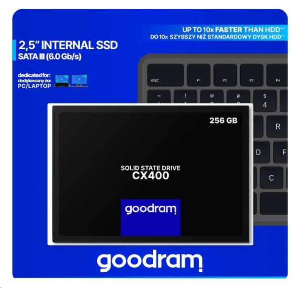 GOODRAM SSD CX400 Gen.2 256GB,  SATA III 7mm,  2, 5"2