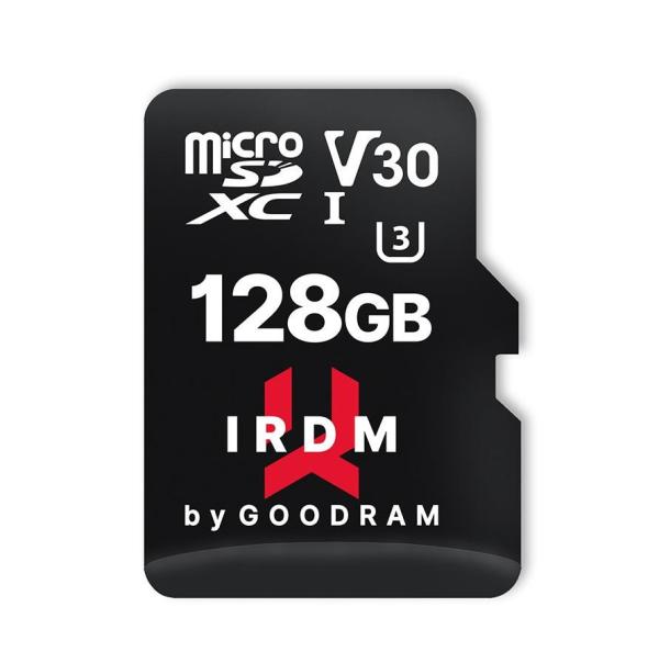 GOODRAM microSDXC 128GB IRDM (R:100/ W:70 MB/ s),  UHS-I Class 10,  U3,  V30 + adaptér