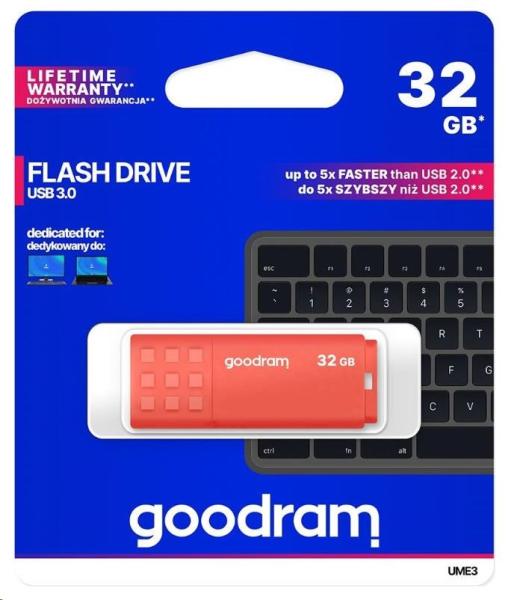 GOODRAM Flash Disk UME3 32GB USB 3.0 oranžová1