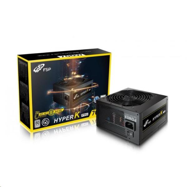 Napájací zdroj Fortron 700W HYPER K PRO 700 Retail,  EN62368,  230V,  +12V Dual Rail,  A-PFC,  12cm