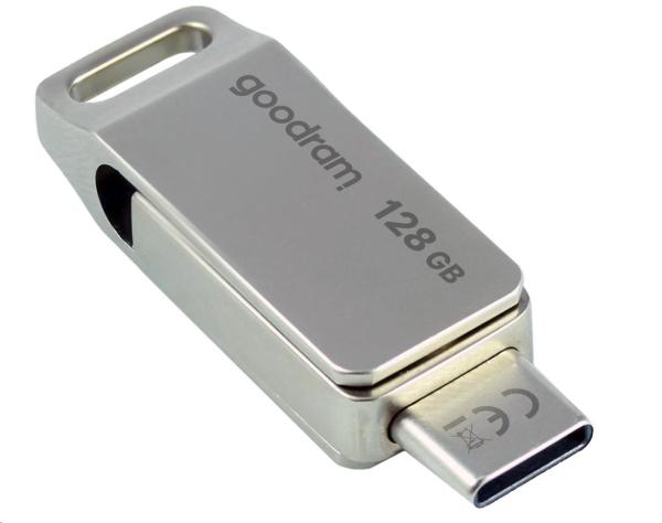 GOODRAM Flash disk 128 GB ODA3,  USB 3.2,  strieborná