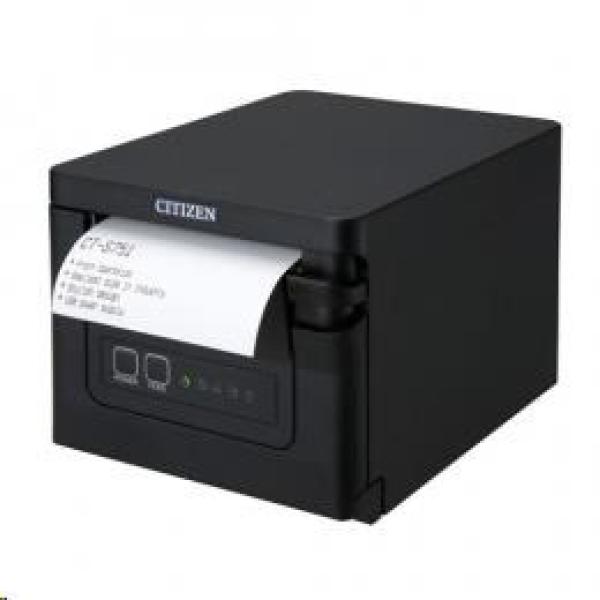 Citizen CT-S751,  USB,  BT (iOS),  8 bodov/ mm (203 dpi),  rezačka,  biela