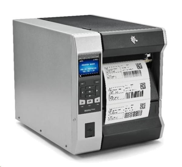 Zebra ZT620,  12 bodov/ mm (300 dpi),  rezačka,  disp. (farebné),  RTC,  ZPL,  ZPLII,  USB,  RS-232,  BT,  Ethernet1