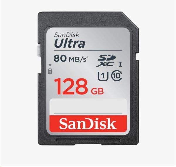 Karta SanDisk SDXC 128 GB Ultra (100 MB/ s Class 10 UHS-I)