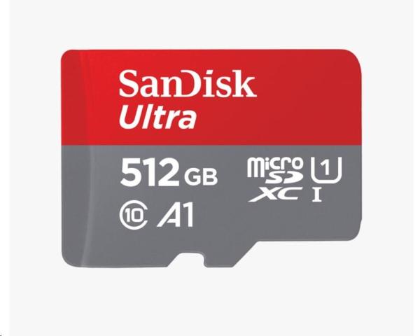 Karta SanDisk MicroSDXC 512 GB Ultra (100 MB/ s,  trieda 10,  Android) + adaptér
