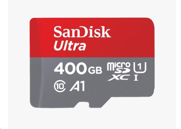 Karta SanDisk MicroSDXC 400 GB Ultra (120 MB/ s,  A1 Class 10 UHS-I,  Android) + adaptér