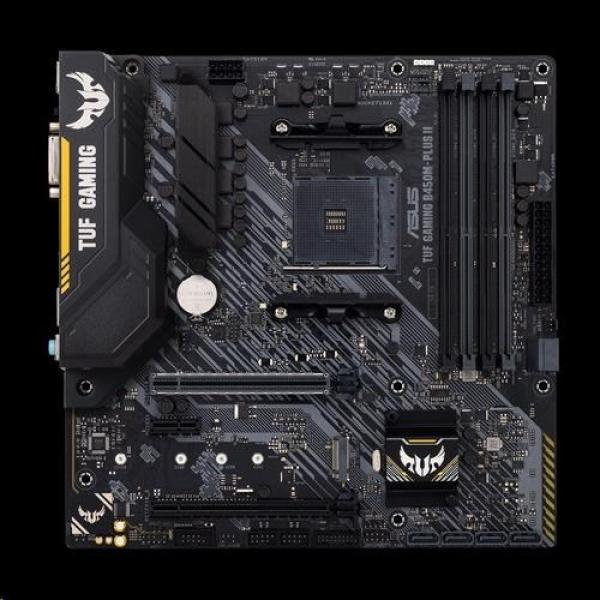 ASUS MB Sc AM4 TUF GAMING B450M-PLUS II,  AMD B450,  4xDDR4,  1xHDMI,  1xDVI,  mATX