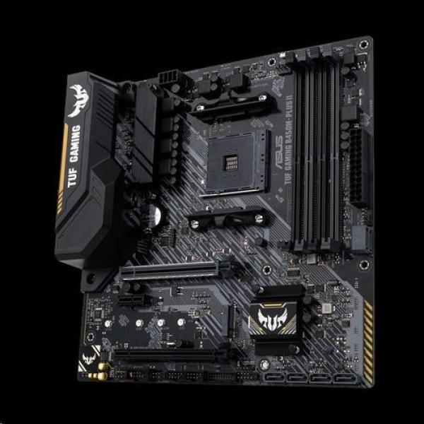 ASUS MB Sc AM4 TUF GAMING B450M-PLUS II,  AMD B450,  4xDDR4,  1xHDMI,  1xDVI,  mATX3