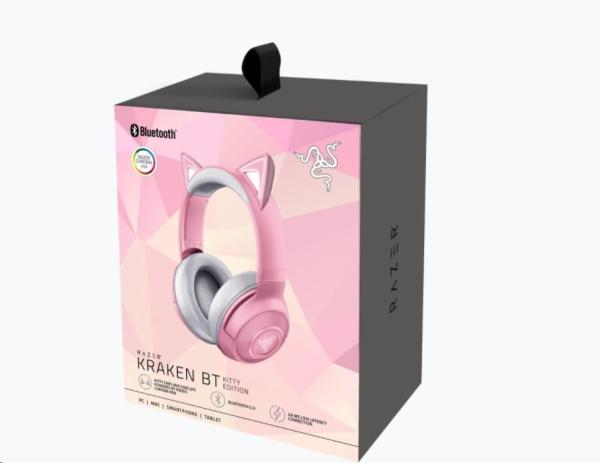 RAZER sluchátka Kraken BT Kitty Edition,  Wireless Bluetooth Headset5
