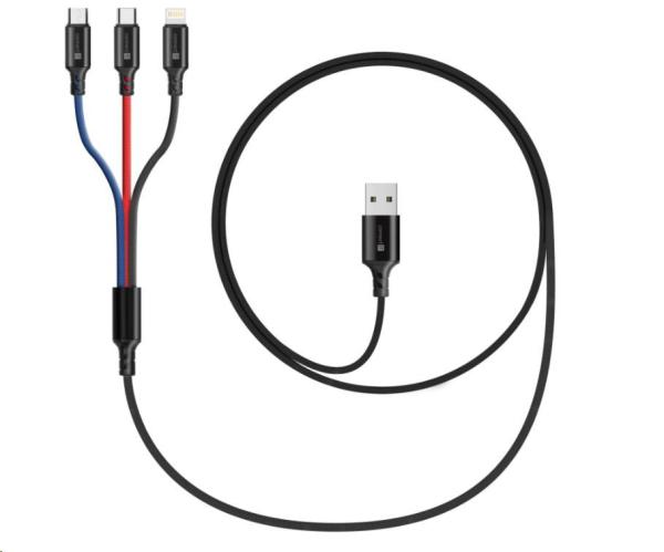 CONNECT IT Wirez 3v1 USB-C & Micro USB & Lightning, 1,2 m1