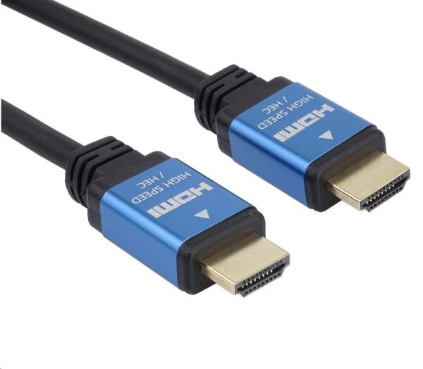 PREMIUMCORD HDMI - Ultra HDTV kábel,  3 m (kov,  pozlátené konektory)