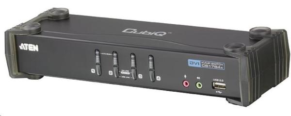 ATEN 4-portový DVI KVMP USB, 2-portový USB HUB, audio, 1.2m káble