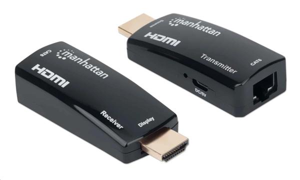MANHATTAN HDMI extender pomocou jedného kábla Cat5e/6 do 60 m, čierny, maloobchodná krabica
