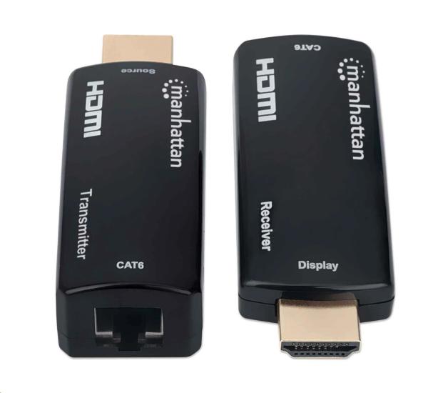 MANHATTAN HDMI extender pomocou jedného kábla Cat5e/ 6 do 60 m,  čierny,  maloobchodná krabica4