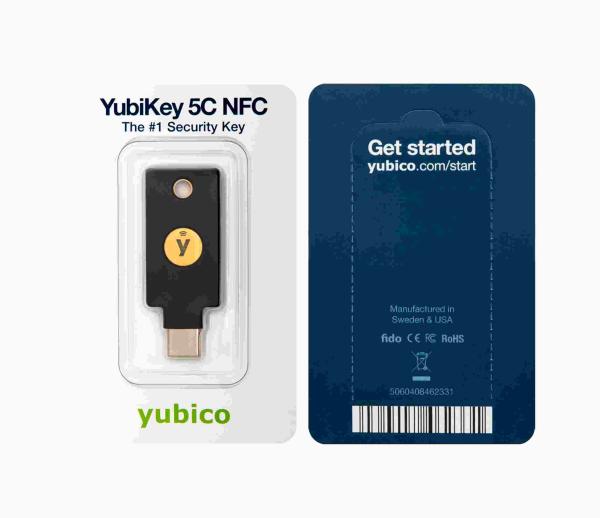 YubiKey 5C NFC - USB-C,  kľúč/ token s viacfaktorovým overovaním (NFC),  podporou OpenPGP a čipových kariet (2FA)2