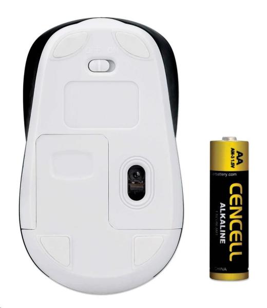 Myš MANHATTAN Dual-Mode,  USB optická,  800/ 1200/ 1600 dpi,  bielo-čierna4