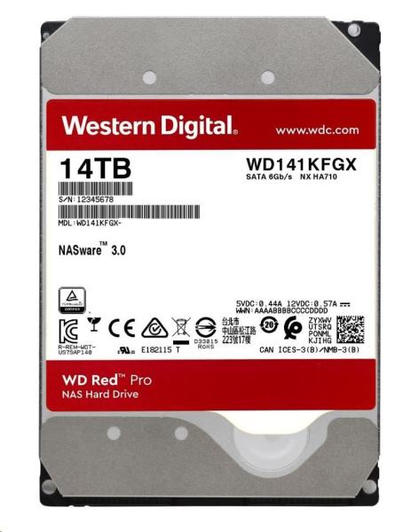 WD RED Pro NAS WD181KFGX 18 TB SATAIII/ 600 512 MB cache,  272 MB/ s,  CMR1