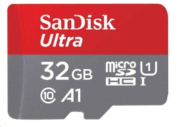 Karta SanDisk MicroSDHC 32 GB Ultra (120 MB/ s,  A1 Class 10 UHS-I,  balenie pre Android - tablet,  aplikácia Memory Zone) 