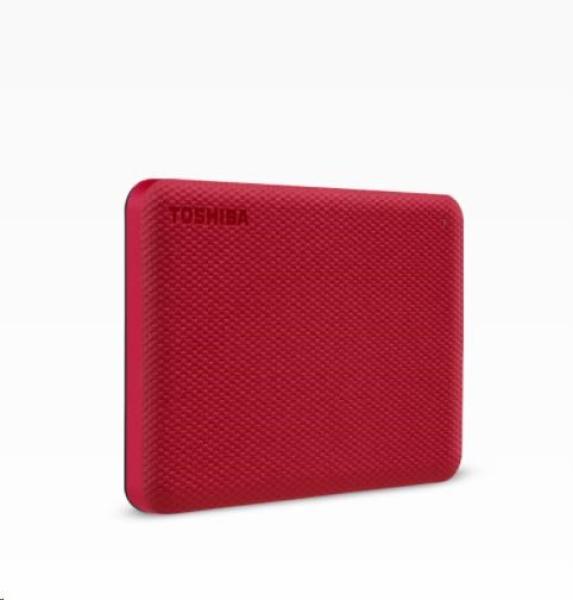 TOSHIBA HDD CANVIO ADVANCE (NOVÝ) 2TB,  2, 5",  USB 3.2 Gen 1,  červená /  červená2