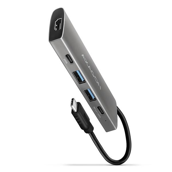 AXAGON HMC-5G2,  USB 10Gbps hub,  porty 2x USB-A,  2x USB-C,  HDMI 4k/ 60,  PD 100W,  kábel USB-C 13cm