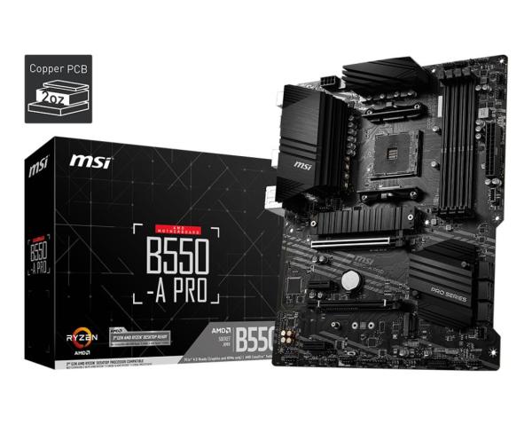MSI MB Sc AM4 B550-A PRO,  AMD B550,  4xDDR4,  VGA,  ATX