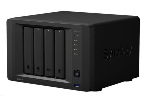 Synology DVA3221 (4C/AtomC3538/2,1GHz/8GBRAM/GTX1650/4xSATA/3xUSB3.0/2xSATA/1xCOM/4xGbE)1